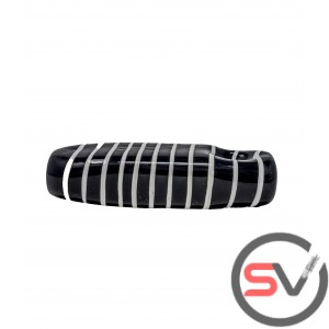 ZEBRA CUBED GLASS HAND PIPE 5inch 1CT